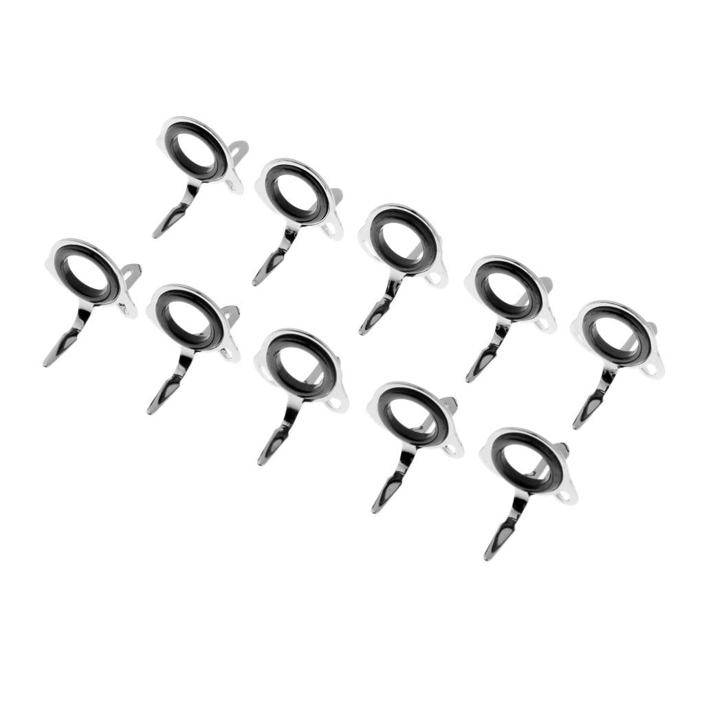 10pcs Fishing Rod Guide Eyes Ceramic Ring DIY Rod Building Component Size 12