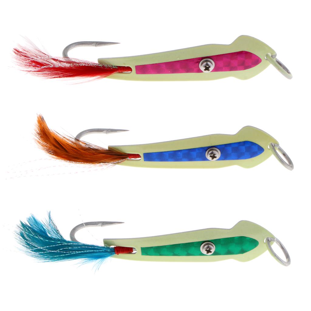 Metal Spoon Fishing Lure Jigs With Assist Hook For Sea Big Game Pink