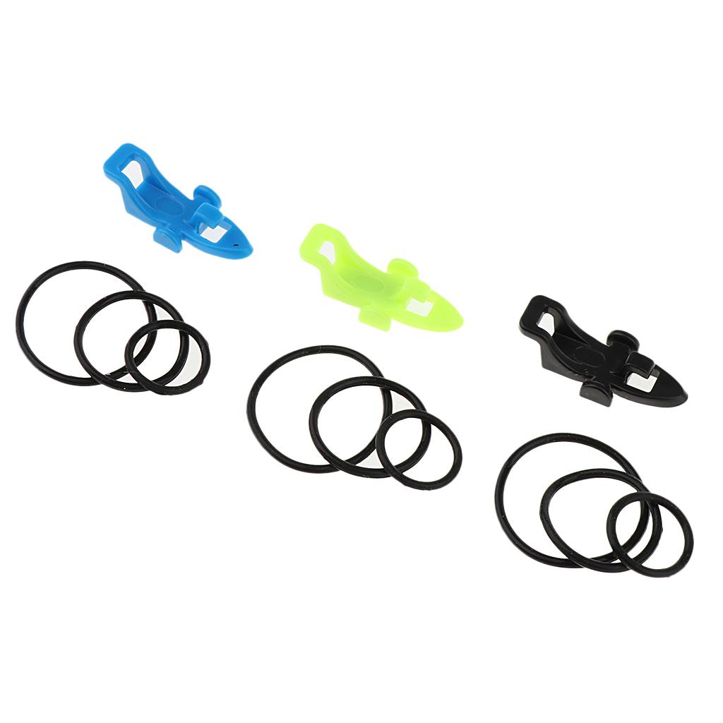 3pcs Fishing Rod Pole Hook Keepers Lure Spoon Bait Holder Black+Blue+Green