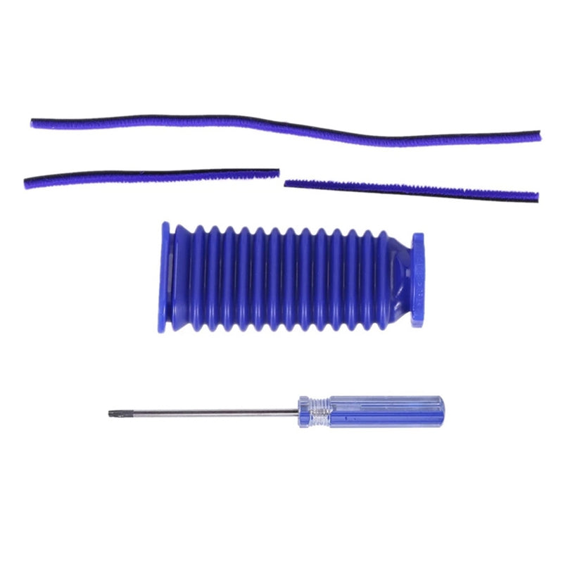 5Pcs / Set Replacement Filters Parts for Dyson Vacuum Cleaner, Soft Plush Strips + Blue Hose + T8 Screwdriver