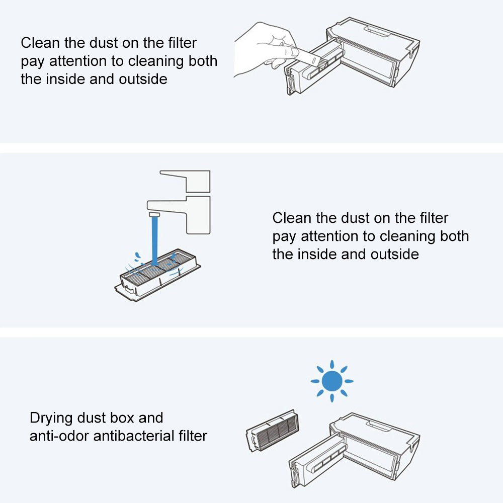 For Ecovacs X2 / X2 Pro Replacement Antibacterial Filter Sweeping Robot Filter Part