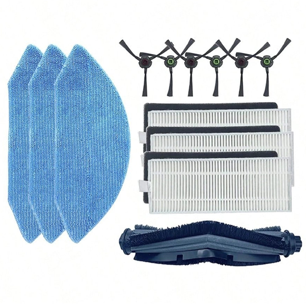 13Pcs Main Brush Set for Ecovacs U2 / DGN22 Vacuum Cleaner Replacement Parts with Filters, Side Brush, Mop