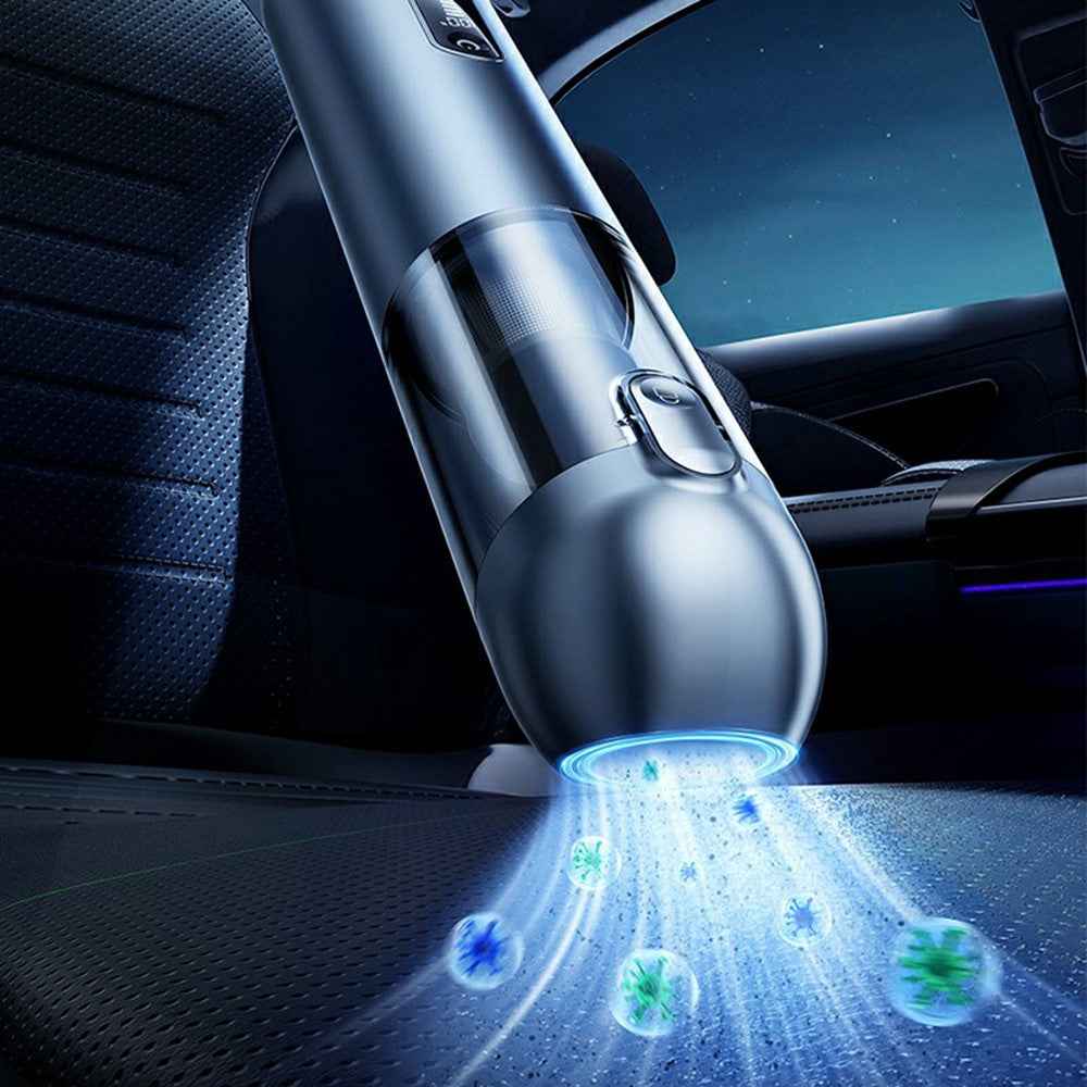 REMAX XC-5 Multi-Function Brushless Car Vacuum Cleaner Aluminum Alloy 3-Speed Mode Dust Buster - Silver