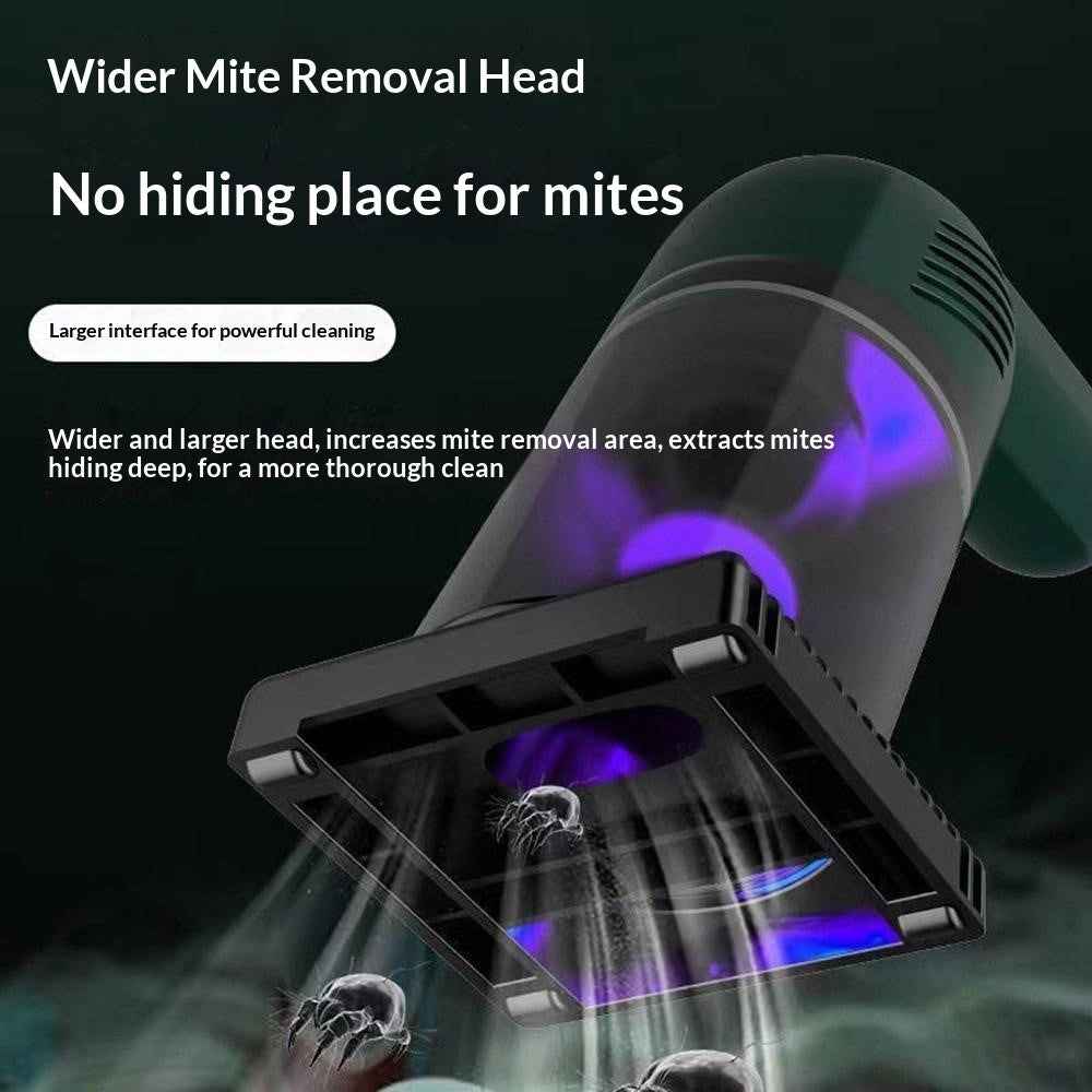 Portable UV Sterilizer Vacuum Cleaner Powerful Suction Wet / Dry for Car / Home Dust Mite Removal - Blackish Green