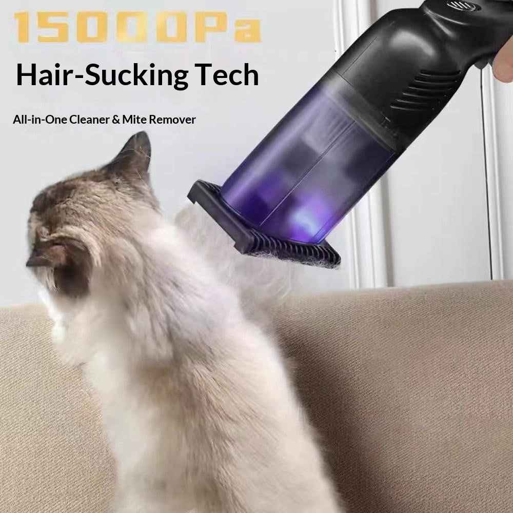 Portable UV Sterilizer Vacuum Cleaner Powerful Suction Wet / Dry for Car / Home Dust Mite Removal - Blackish Green
