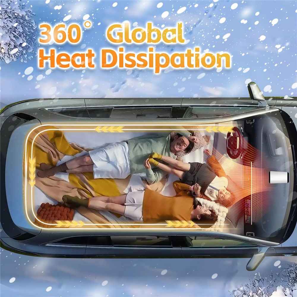 Car Heater 150W Fast Heater Fan Windshield Defroster Demister 2 in 1 Heating Cooling Fan for SUV Trucks - White  /  24V