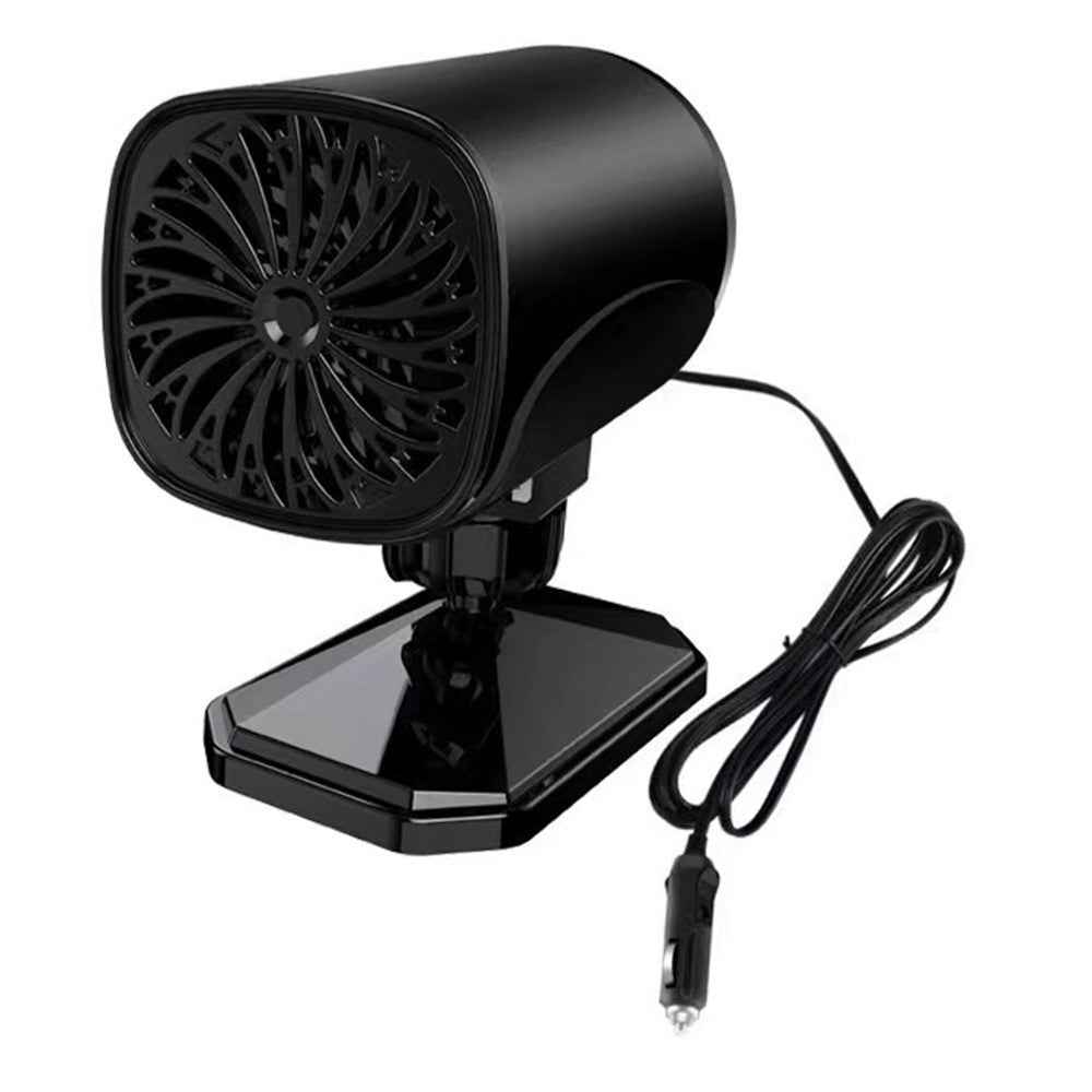 Car Heater 150W Fast Heater Fan Windshield Defroster Demister 2 in 1 Heating Cooling Fan for SUV Trucks - Black  /  12V