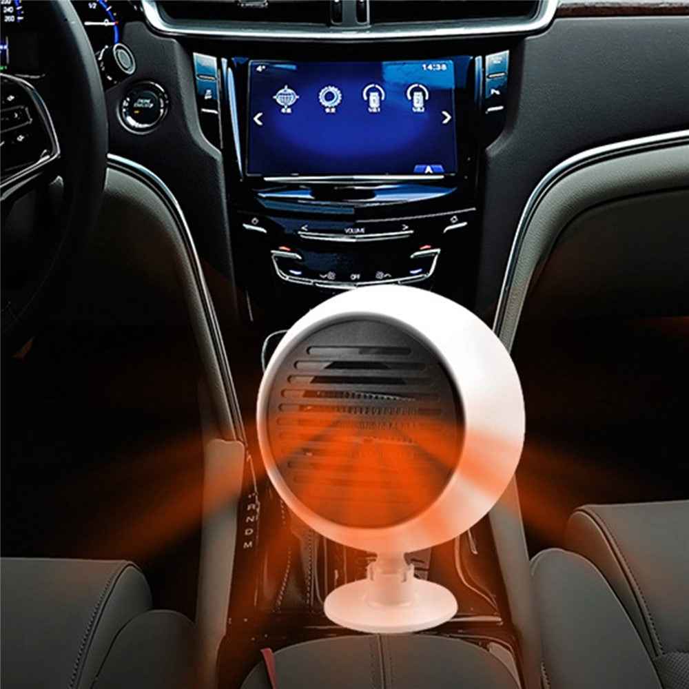 F-138 Creative Planet Design 24V Car Truck Heating Fan Vehicle Windshield Defrosting Defogging Heater - White