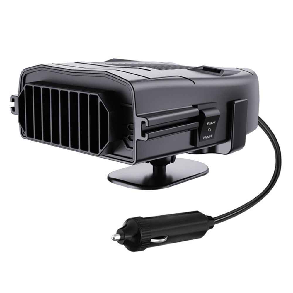 R803 12V Car Dashboard Heating Fan Car Windshield Defrosting Defogging Heater Vehicle Interior Heating Device - Black