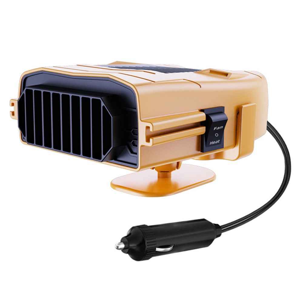 R803 12V Car Dashboard Heating Fan Car Windshield Defrosting Defogging Heater Vehicle Interior Heating Device - Yellow