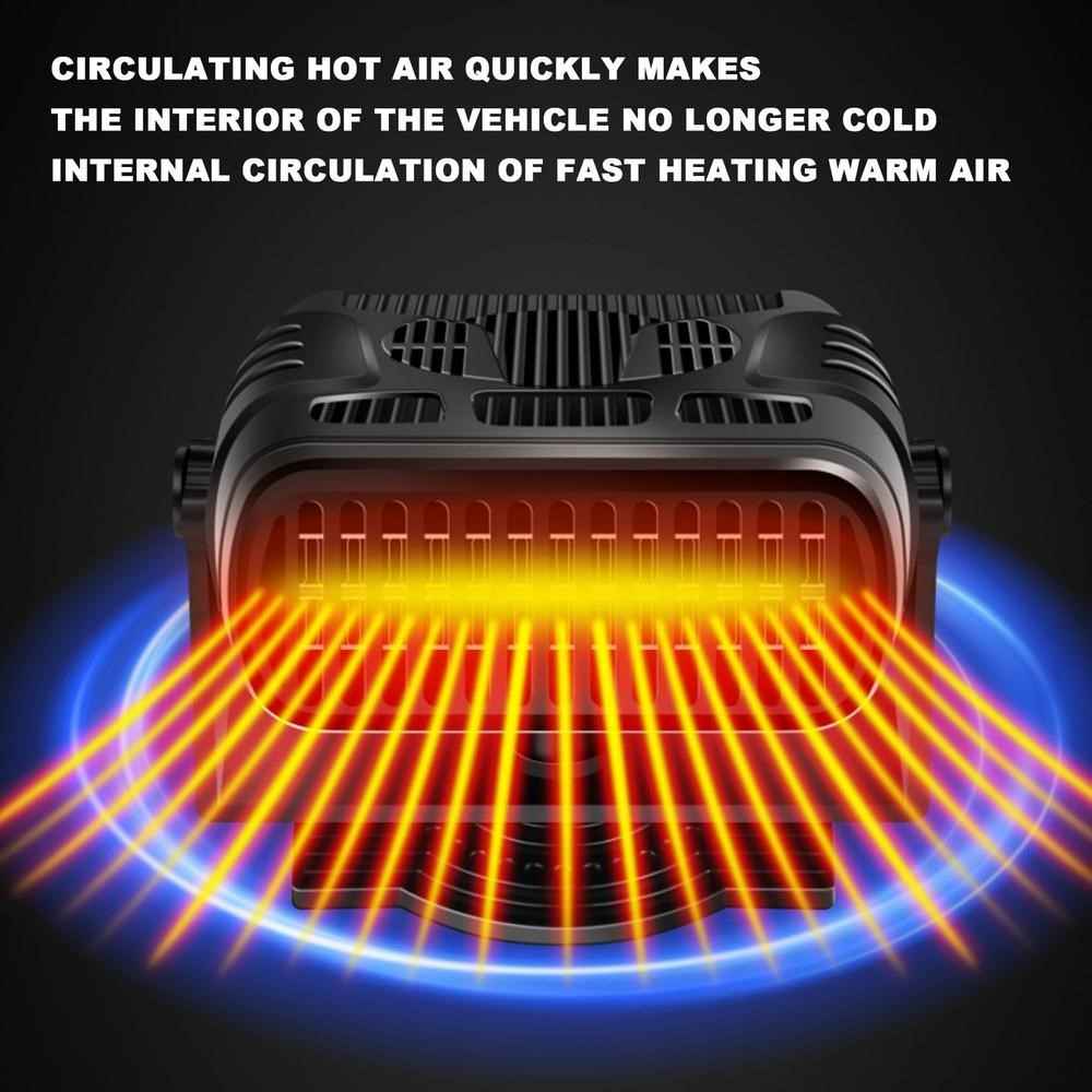 N-018 12V Car Dashboard Heater Car Windshield Defrosting Defogging Heating Fan Vehicle Interior Heating Device