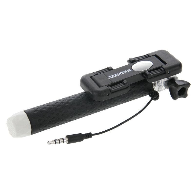 HAWEEL Mini Multifunction Wire Controlled Extendable Selfie Stick Monopod, For iPhone, Galaxy, Huawei, Xiaomi, HTC, Sony, Google and other Smartphones of Android or iOS (Blue)