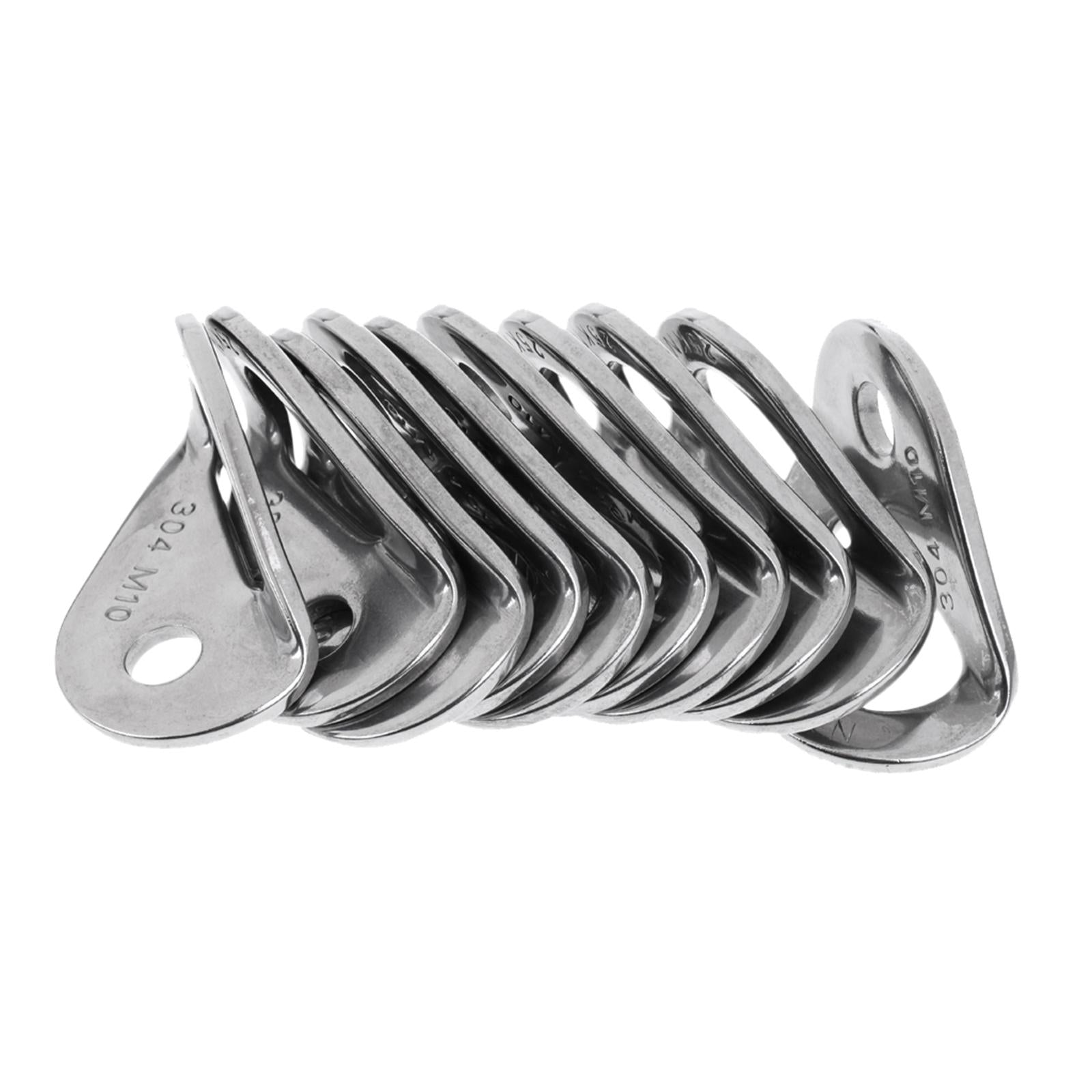 10x 10mm Rock Climbing 25KN Anchor Bolt Hanger Plate Stainless Steel