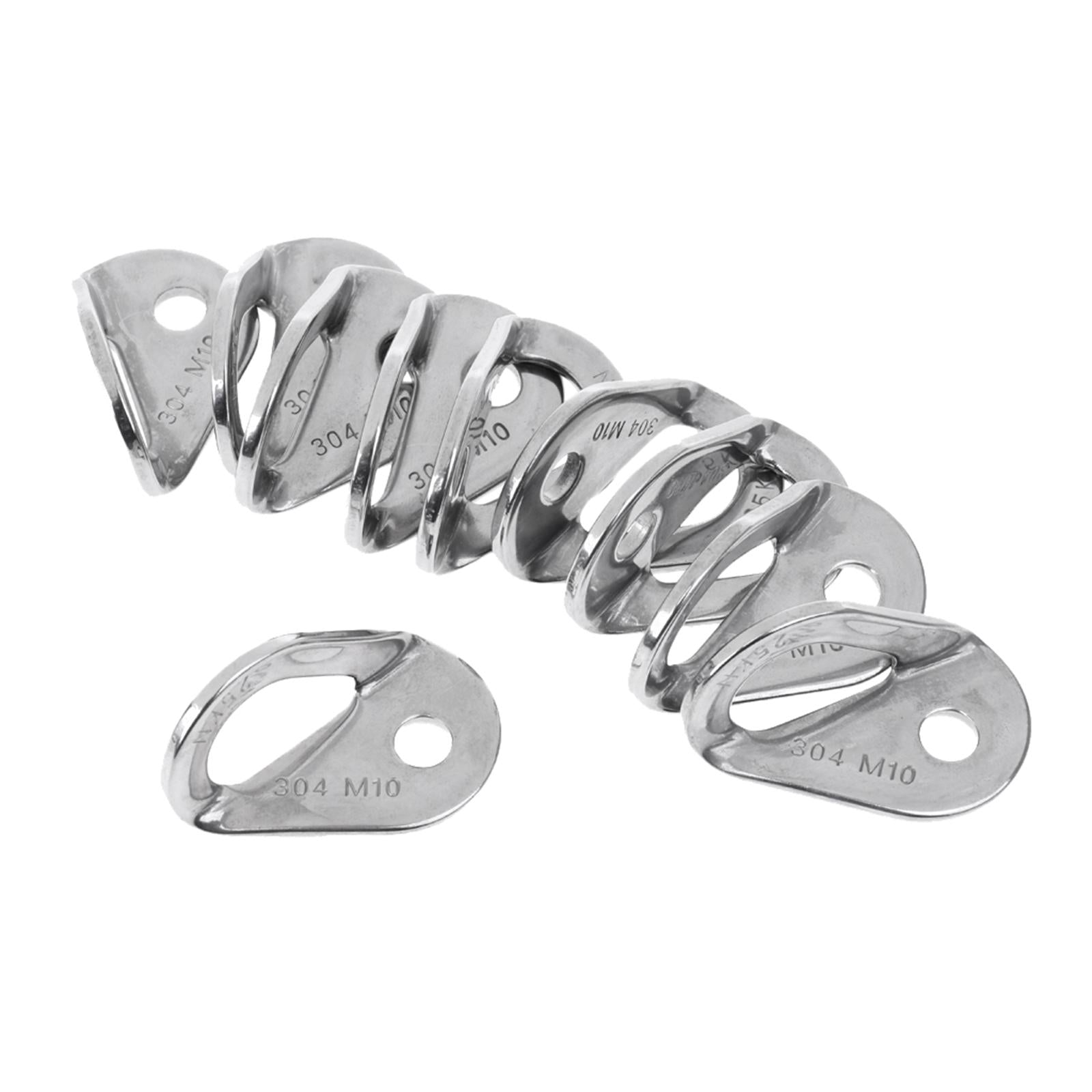 10x 10mm Rock Climbing 25KN Anchor Bolt Hanger Plate Stainless Steel