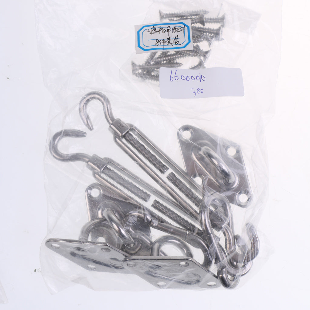 Sun Shade Sails Canopy Stainless Steel Kit Accessories - Turnbuckle Pad Eye