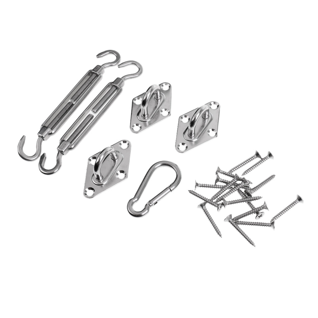 Sun Shade Sails Canopy Stainless Steel Hardware Kit - Turnbuckle Pad Eye