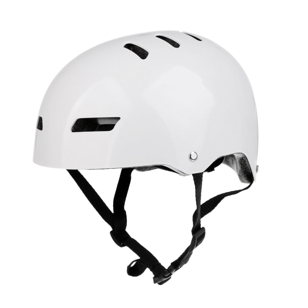 Cycling Skateboard Helmet Skated Scooter Hard Cap -CE Approved bright white