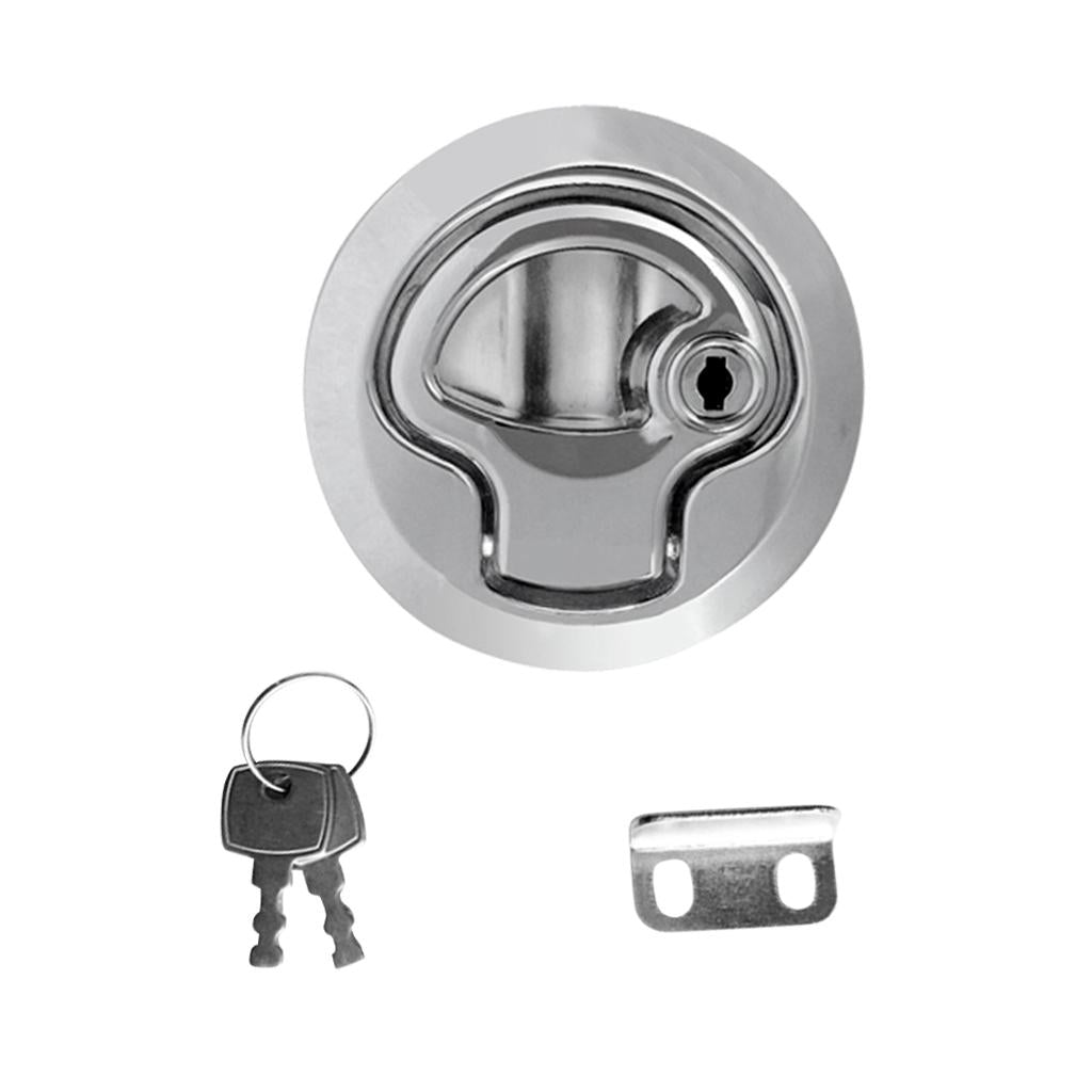 1 Piece Zinc Alloy Chrome Finished Marine Boat Deck Flush Latch Pull Latch