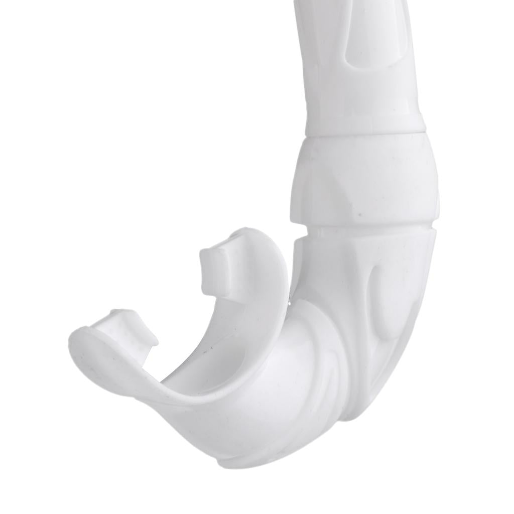 Silicone Roll Up Wet Snorkel for Underwater Scuba Diving Snorkeling white