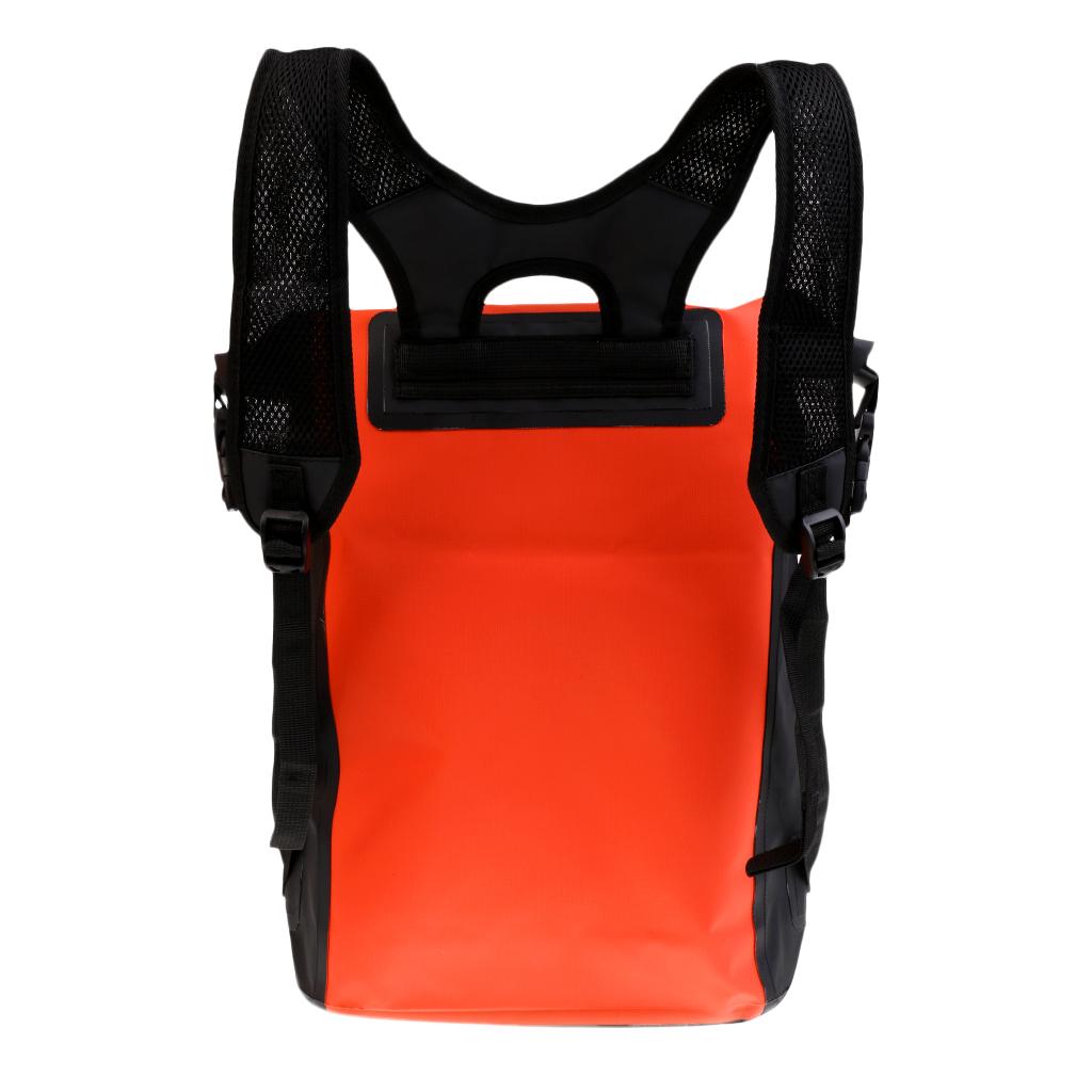 25L Waterproof Dry Backpack Rucksack Kayak Canoe Boat Surfing Bag orange