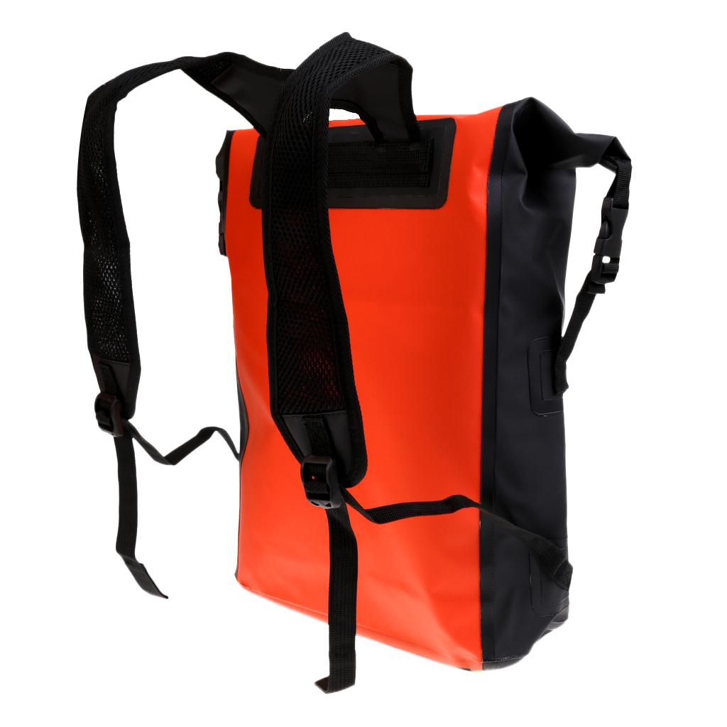 25L Waterproof Dry Backpack Rucksack Kayak Canoe Boat Surfing Bag orange