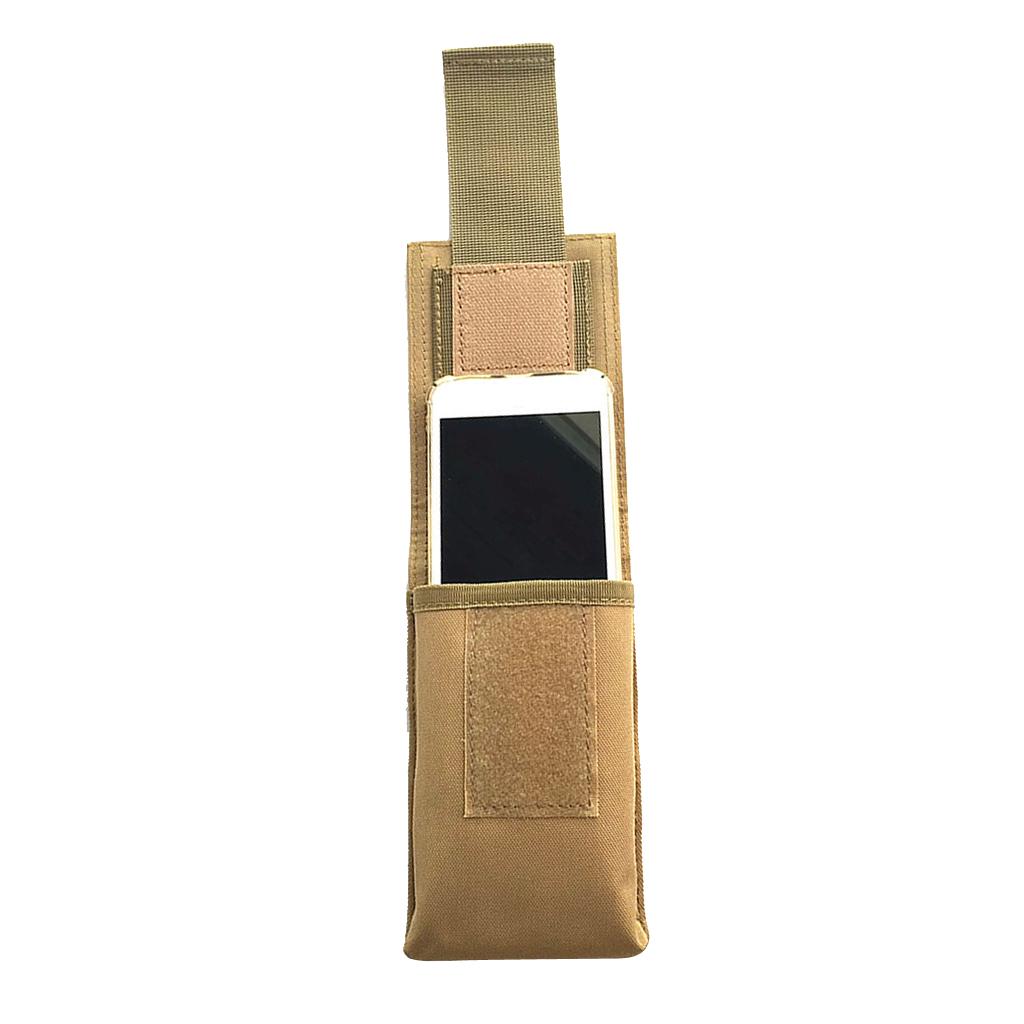 Universial Outdoor MOLLE Cell Phone Pouch Case Belt Bag for Smartphone Tan