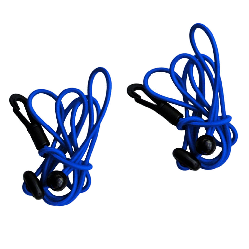 2 Pieces 1.2m 4mm Kayak Paddle Leash Bungee Fishing Rod Lanyard blue