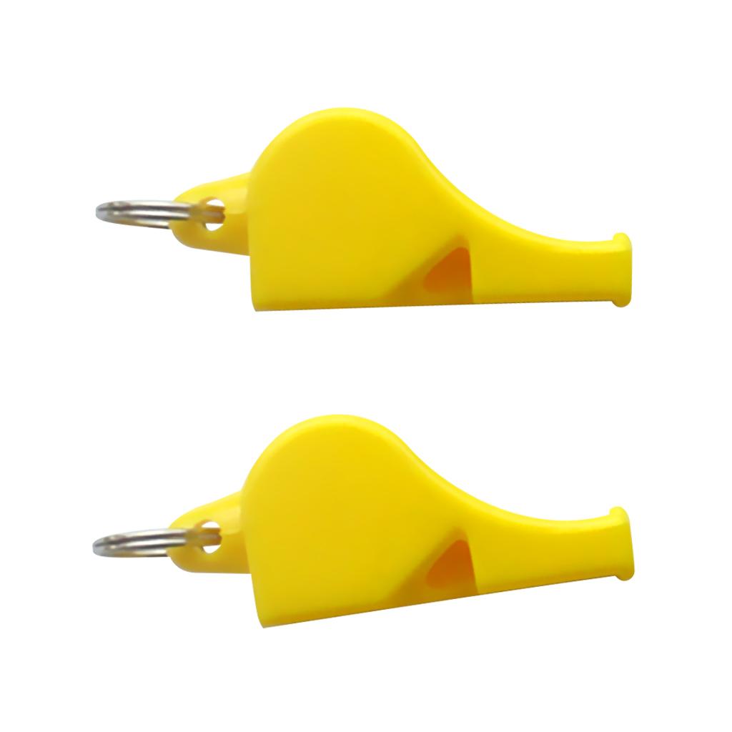 3xEmergency Survival Plastic Whistle Marine Safety Camping Boating yellow
