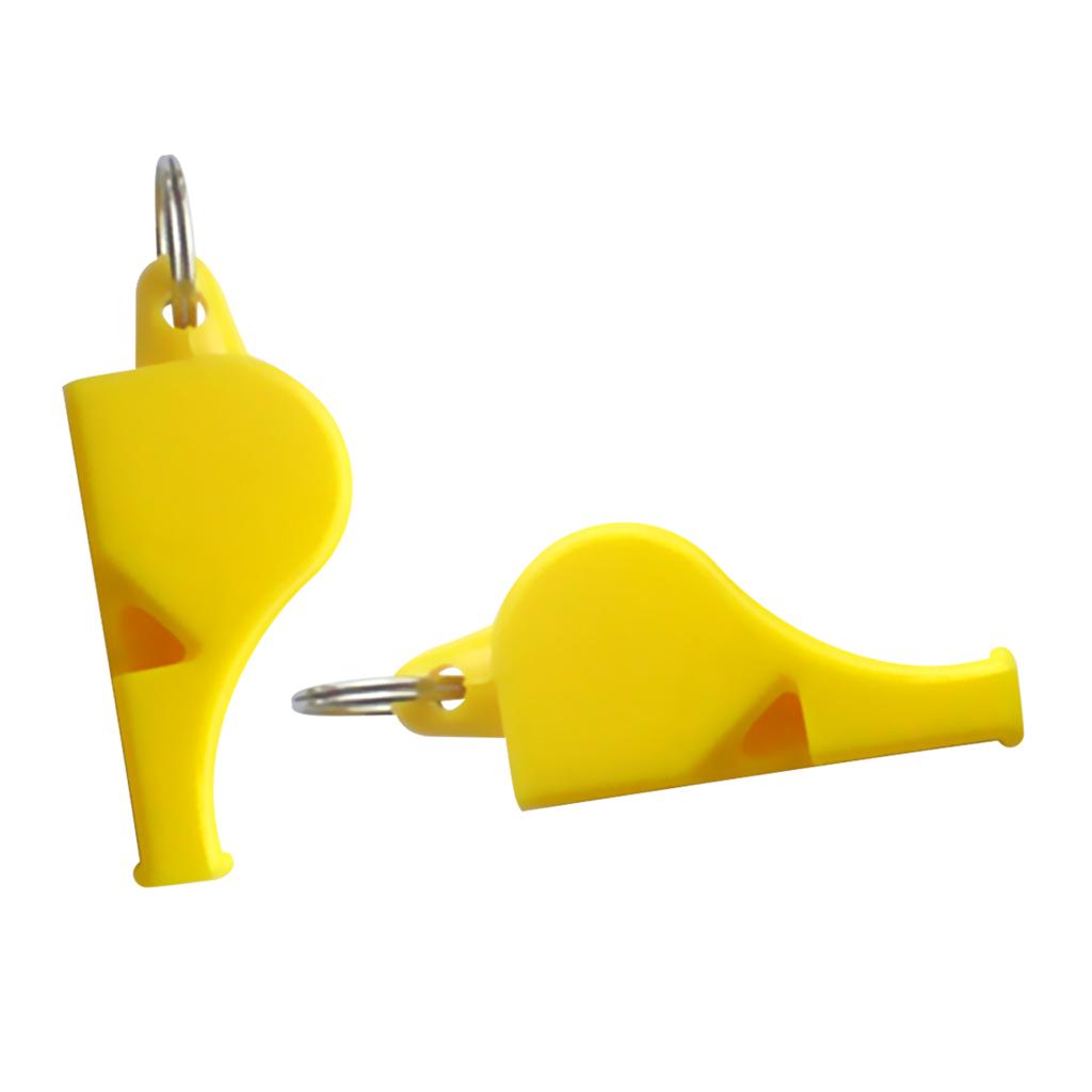 4xEmergency Survival Plastic Whistle Marine Safety Camping Boating yellow