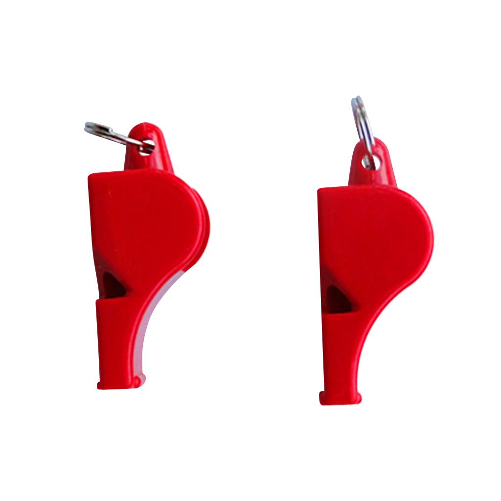 4xEmergency Survival Plastic Whistle Marine Safety Camping Boating red