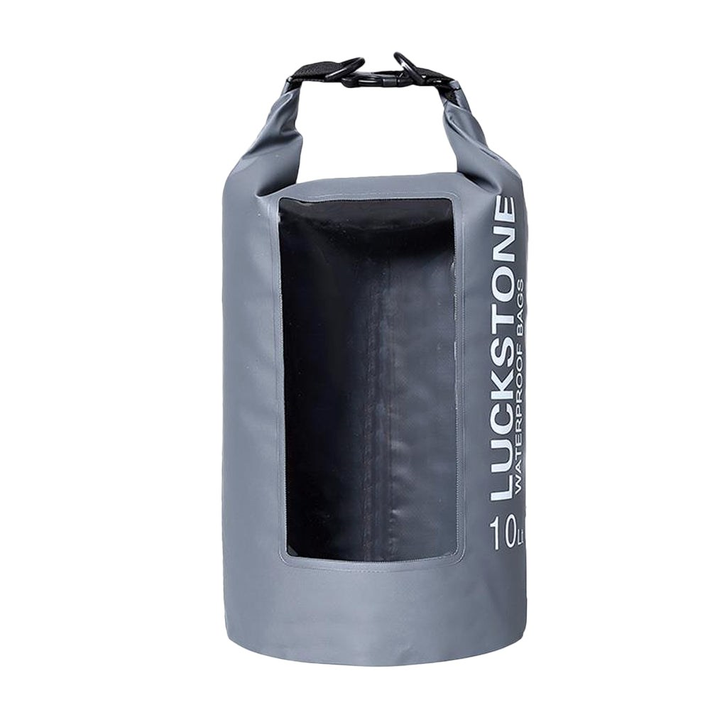 10L Waterproof Dry Bag Backpack for Beach Kayak Canoe Fishing Camping Gray