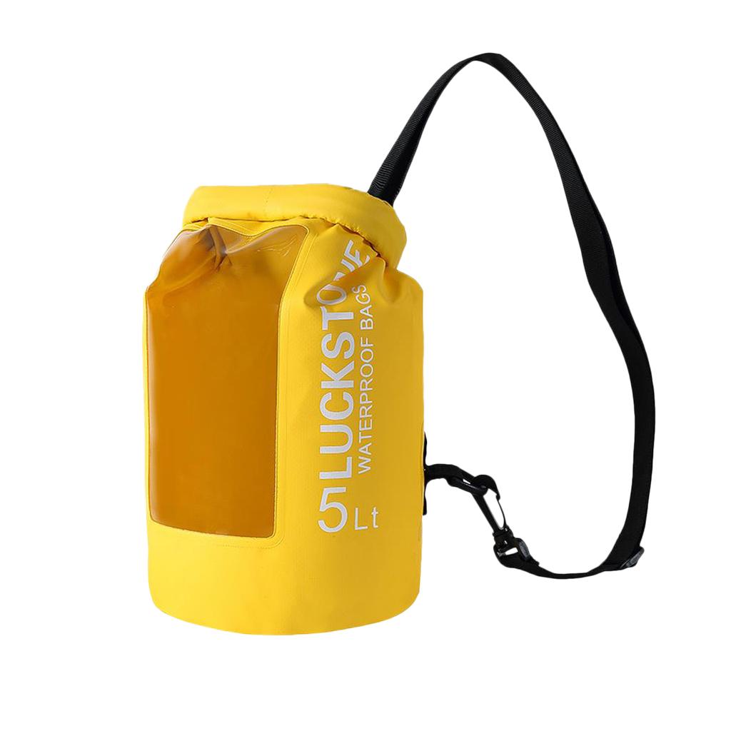 5L Waterproof Dry Bag Backpack for Beach Kayak Canoe Fishing Camping Yellow