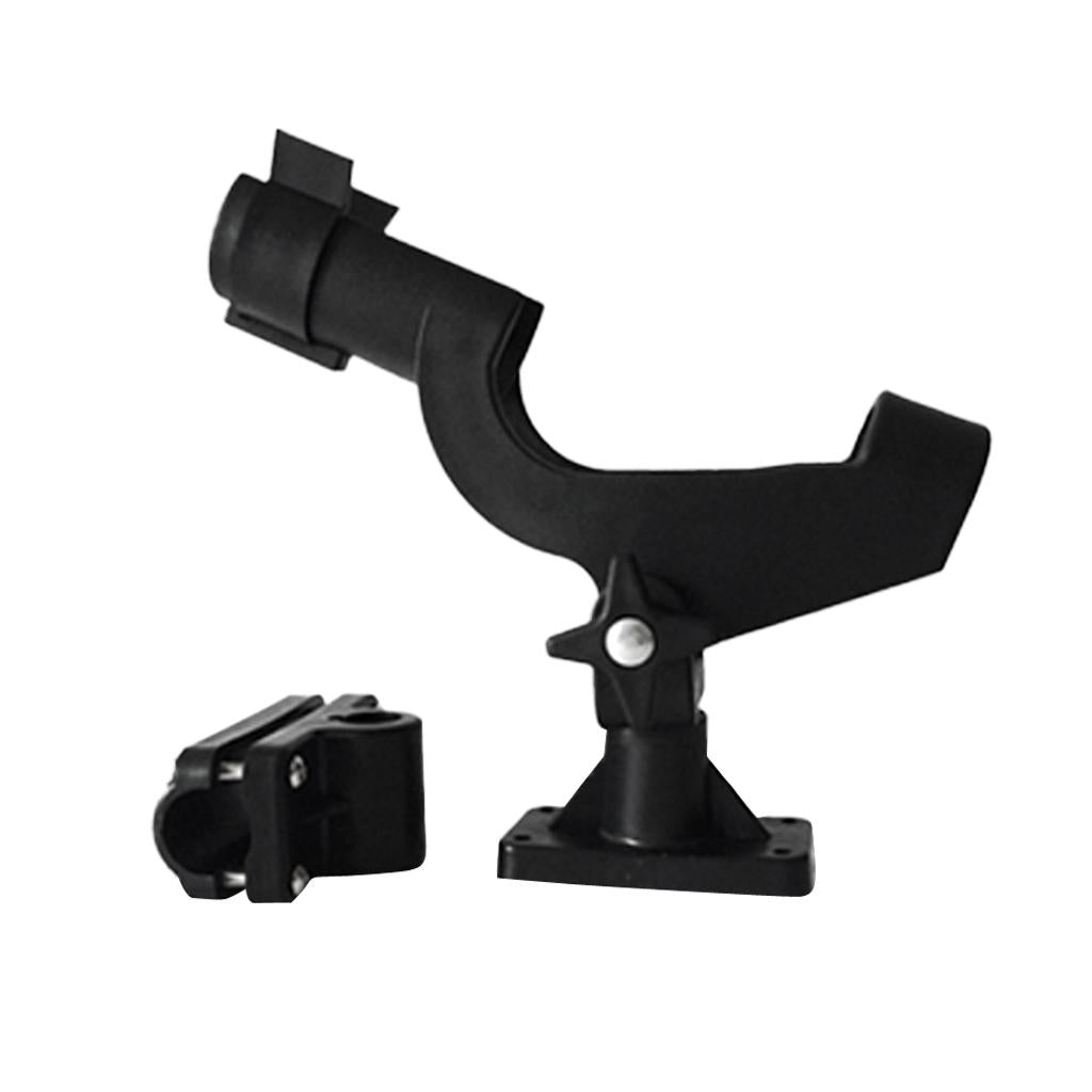 2 Pieces Boat Kayak Fishing Pole Rod Holder Side Rail Mount Rack Adjustable