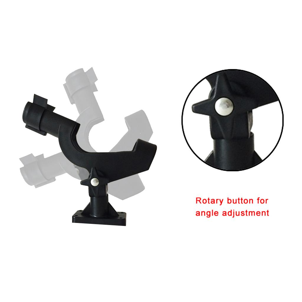 2 Pieces Boat Kayak Fishing Pole Rod Holder Side Rail Mount Rack Adjustable