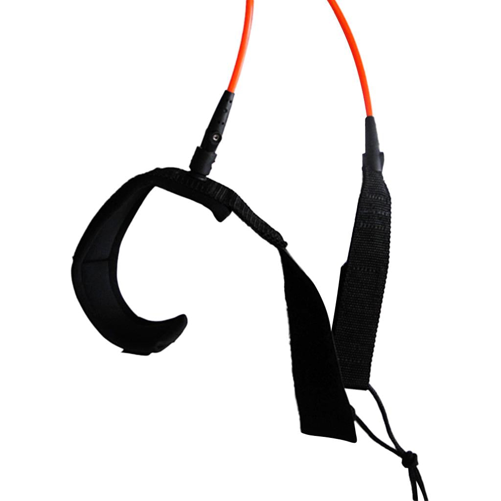 Surfing Sports Orange Coiled SUP Surfboard Leash with Ankle Strap 4ft or 1.2m