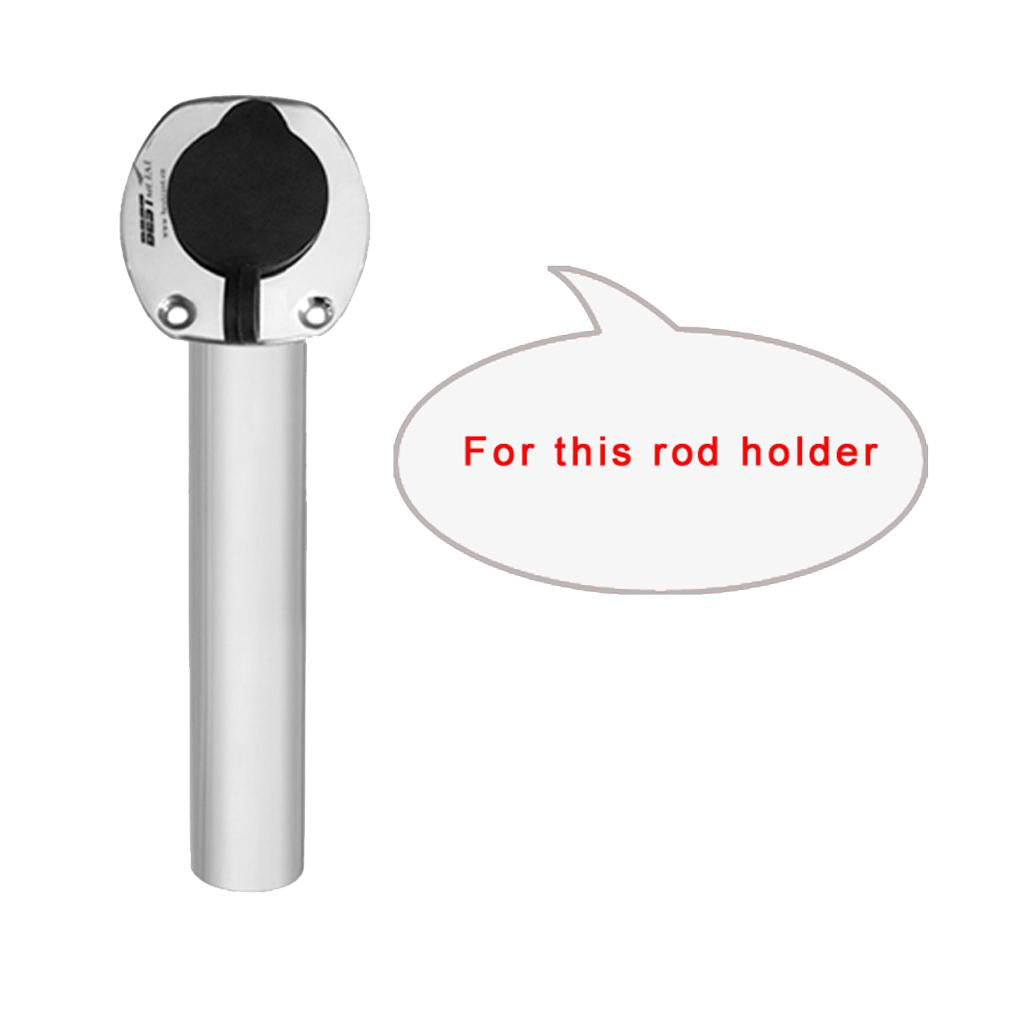 Fishing Rod Holder Rubber Inner Sleeve Tube Liner with Cap Cover 30 Degree
