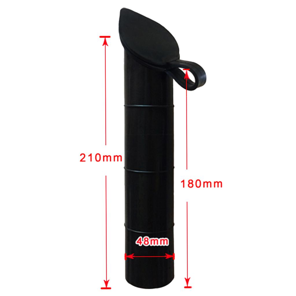 Fishing Rod Holder Rubber Inner Sleeve Tube Liner with Cap Cover 30 Degree