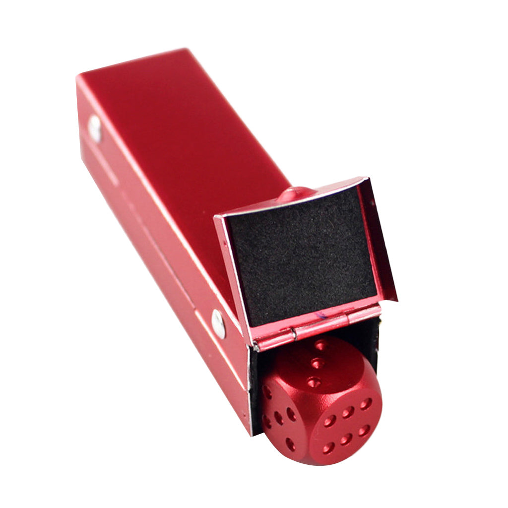 5 Pieces Aluminum Alloy 6 Sided Square Cube Spot Dice Round Corner Red