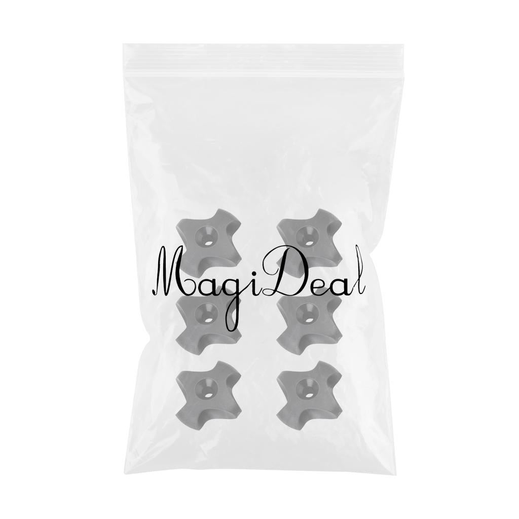 6 Pieces Black Nylon Deck Line Guide Canoe Marine Boat Kayak Fitting