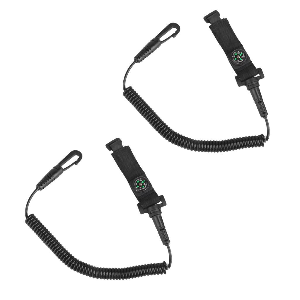 2 Pieces Kayak Canoe Paddle Leash Fishing Rod Holder Lanyard Keeper Tether