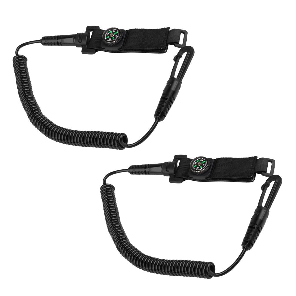 2 Pieces Kayak Canoe Paddle Leash Fishing Rod Holder Lanyard Keeper Tether