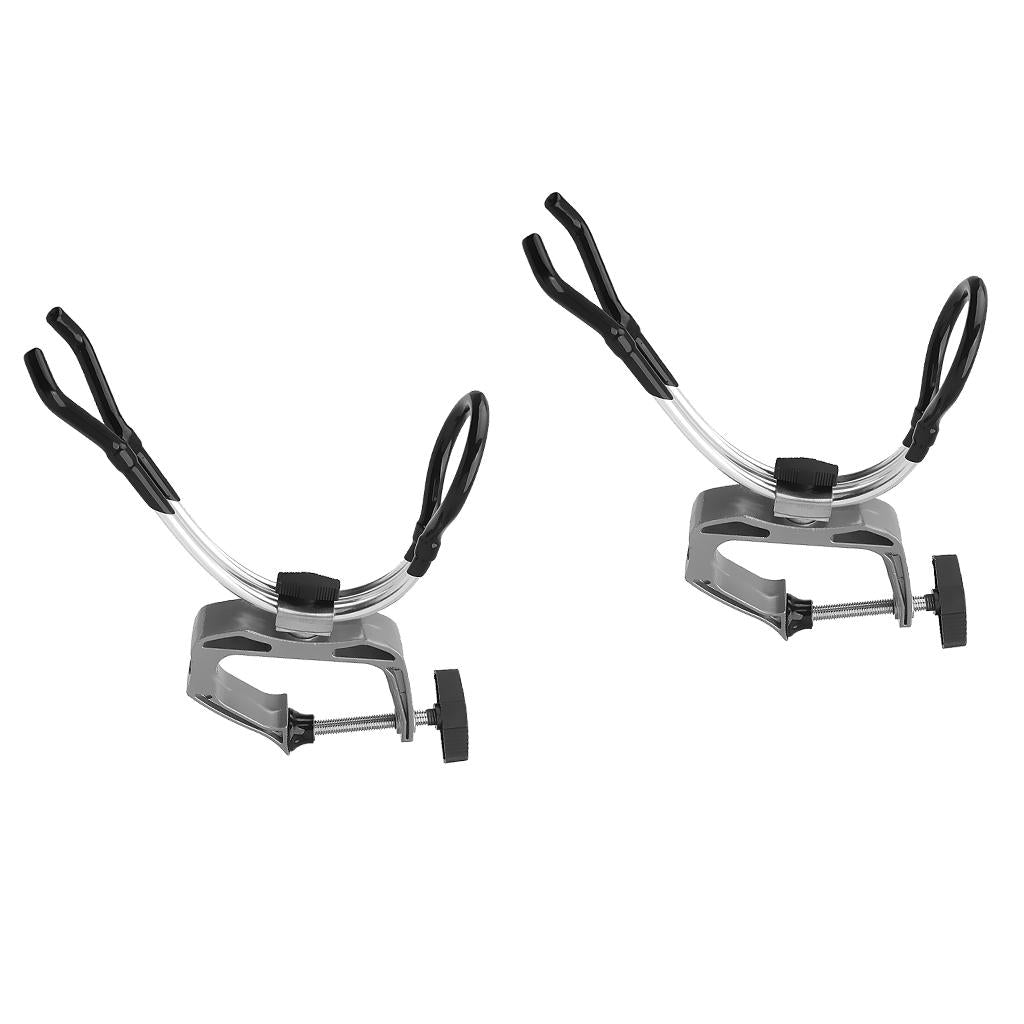 2 Pieces Heavy Duty Fishing Rod Pole Rest Boat Dock Clamp On Grip Holder