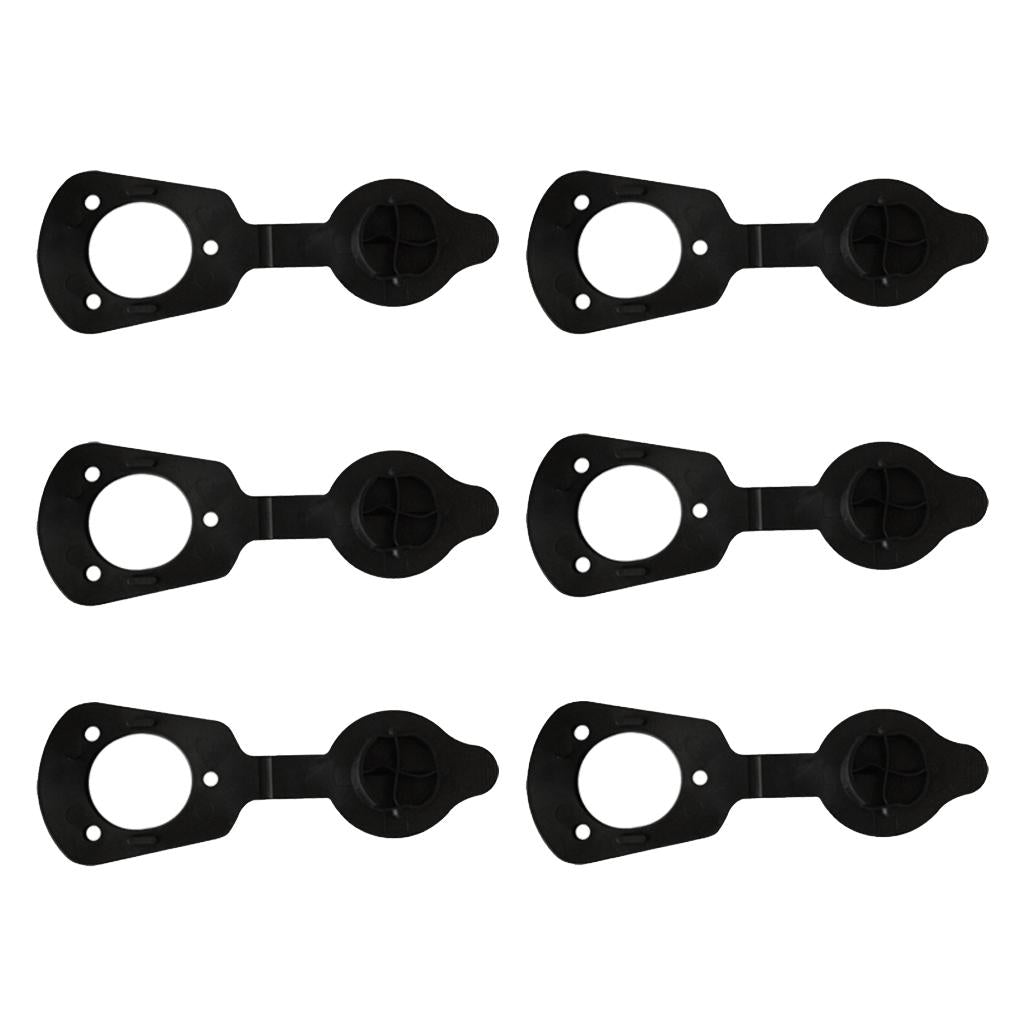 6 Pieces Cap and Gasket for Flush Mount Rod Holders Fishing Kayak Canoe Boat