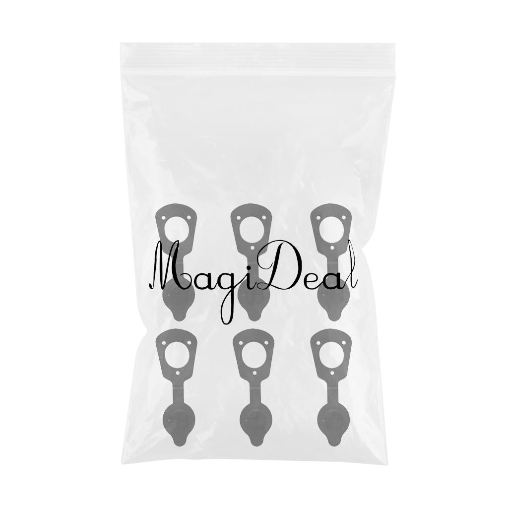6 Pieces Cap and Gasket for Flush Mount Rod Holders Fishing Kayak Canoe Boat