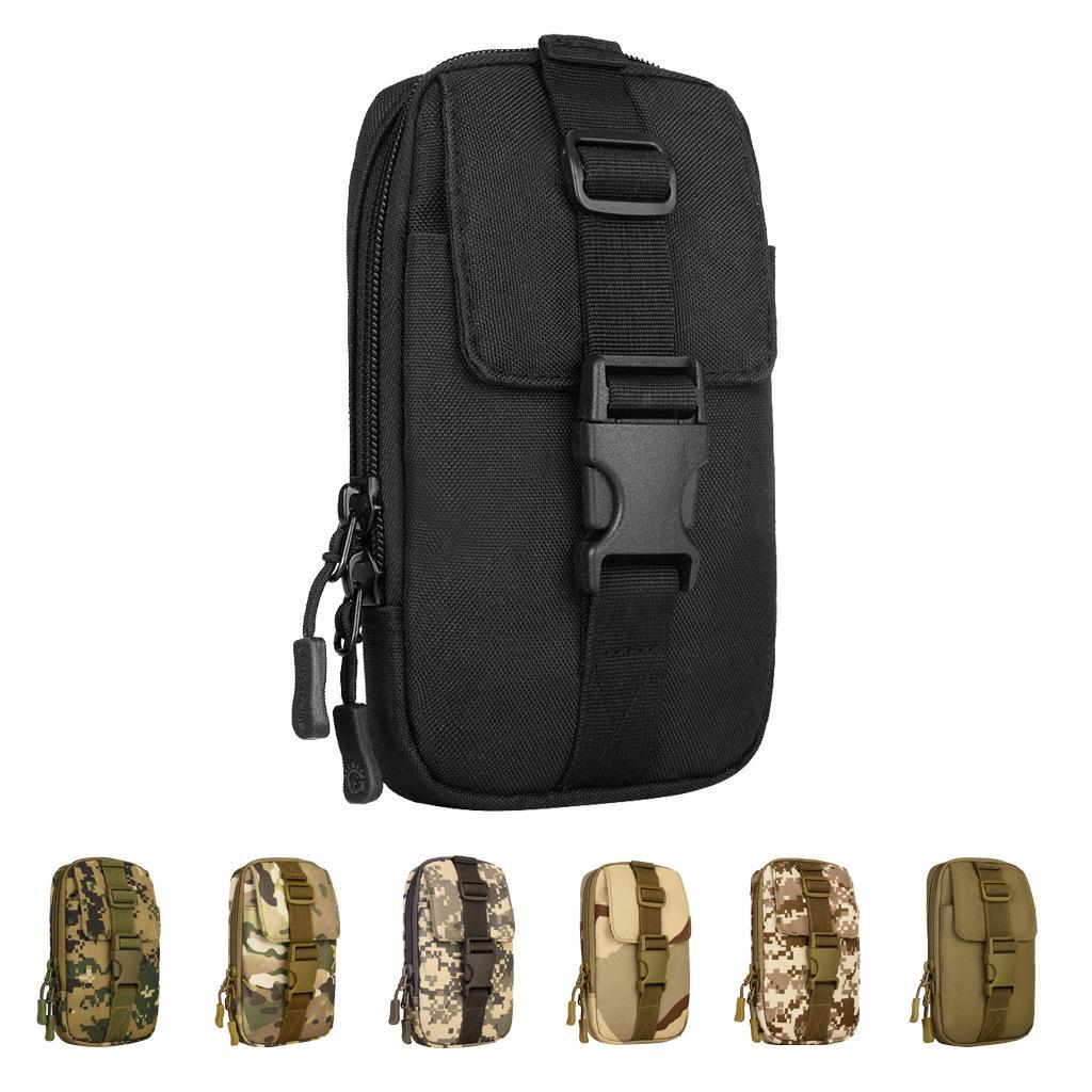 Outdoor Camping Sports Molle Waist Bag Phone Case Belt Pouch Black
