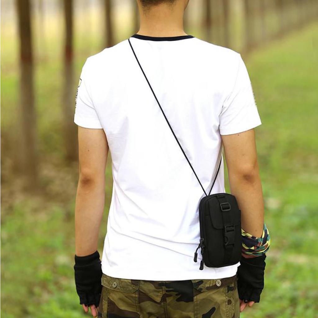Outdoor Camping Sports Molle Waist Bag Phone Case Belt Pouch Black
