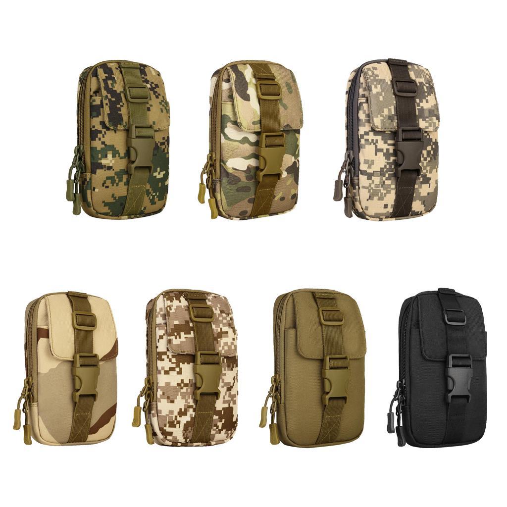 Outdoor Camping Sports Molle Waist Bag Phone Case Belt Pouch Black