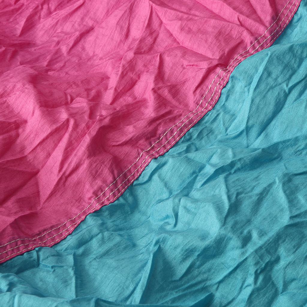 Portable Parachute Camping Hammock with   Net Pink Sky Blue