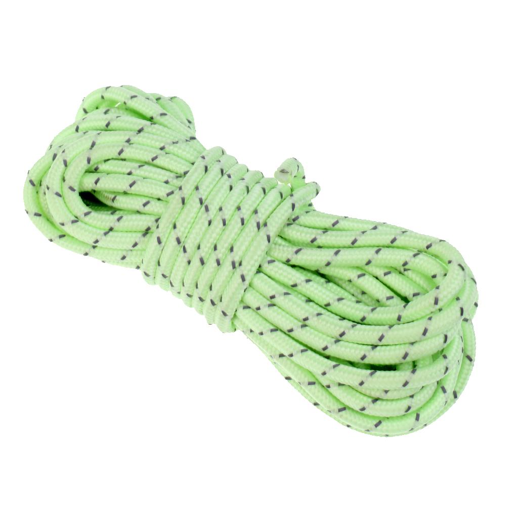 5mm Reflective Guyline Tent Rope Camping Guy Line Cord Parocord String