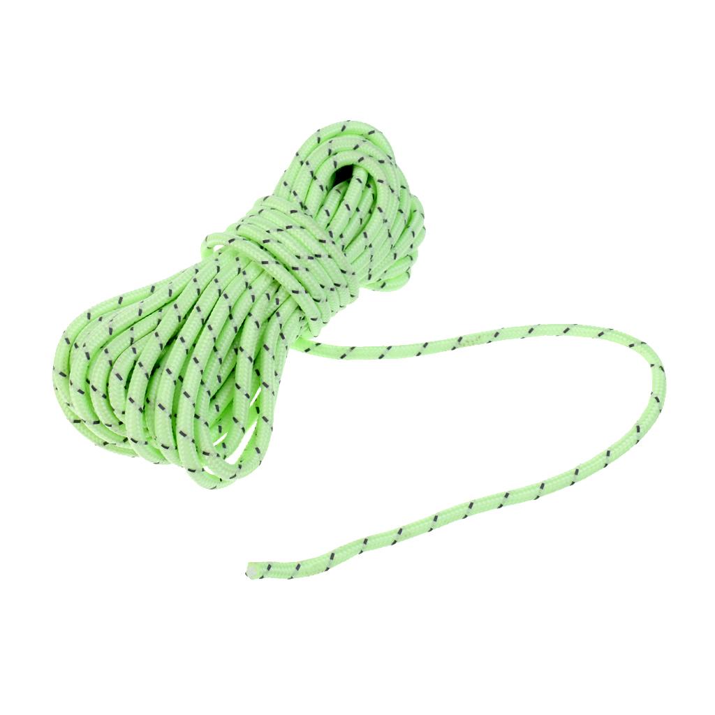 5mm Reflective Guyline Tent Rope Camping Guy Line Cord Parocord String